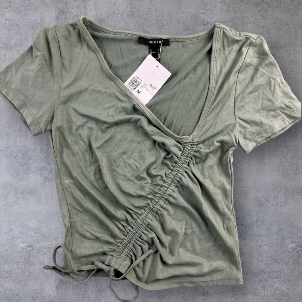 Forever 21 Womens Knit Top Sage Sz: M